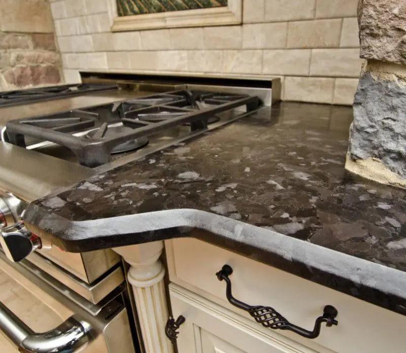 Quartz kitchen countertops and island