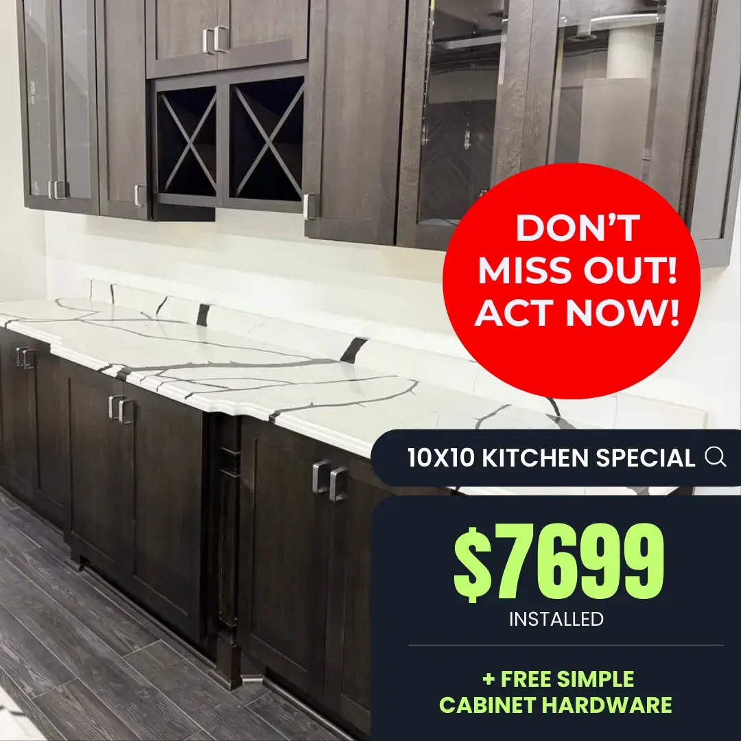 Dynamo or Shaker White Cabinets — $7,699 Kitchen Package (Installed)