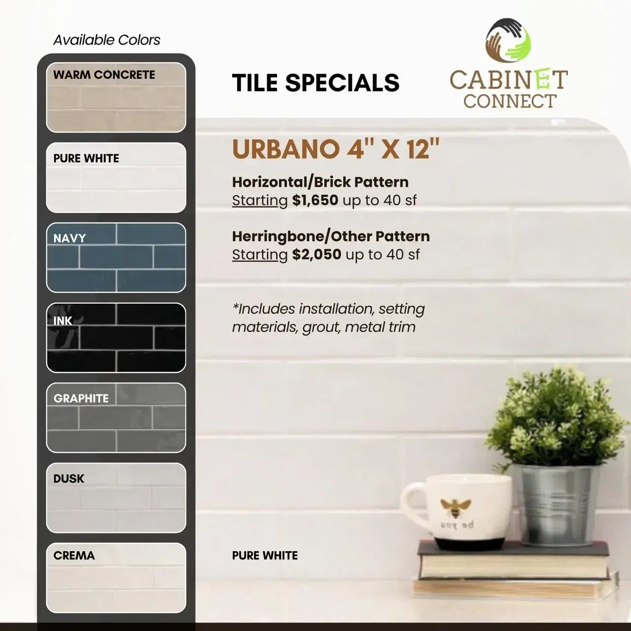  Urbano 4"x12" Tile Specials