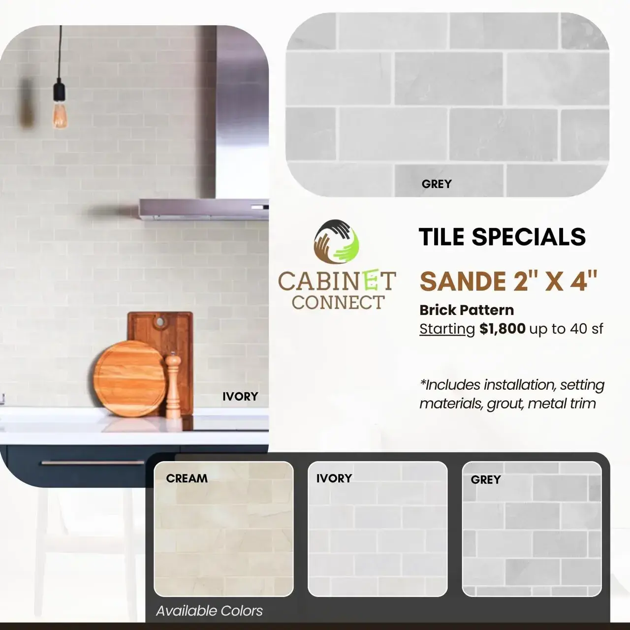  Sande 2"x4" Tile Specials