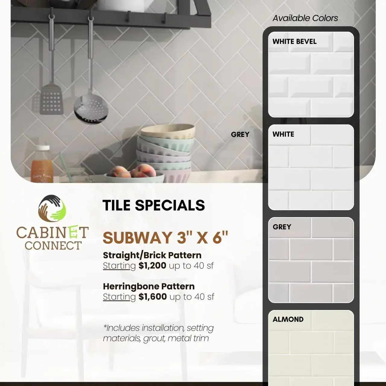  Subway 3"x6" Tile Specials